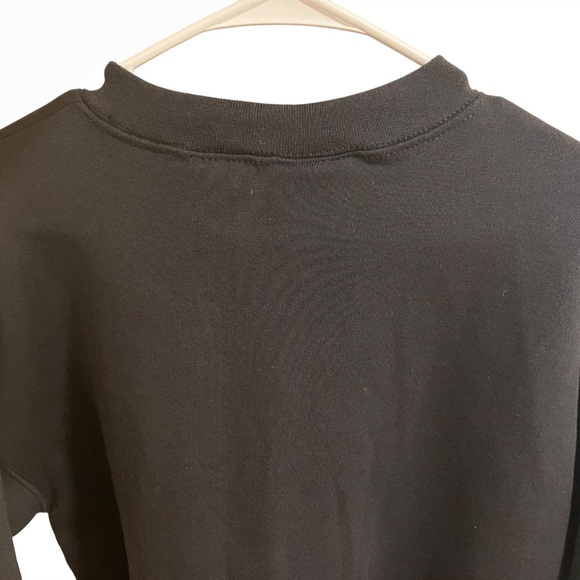 Vintage Blank Crewneck Sweatshirt Men L Black 90s USA Pro Spirit Select Sweats - Picture 9 of 13